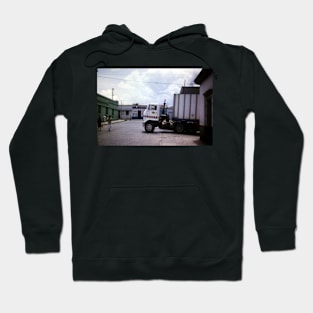 US articulated lorry in Guatemala City summer 1991 Hoodie